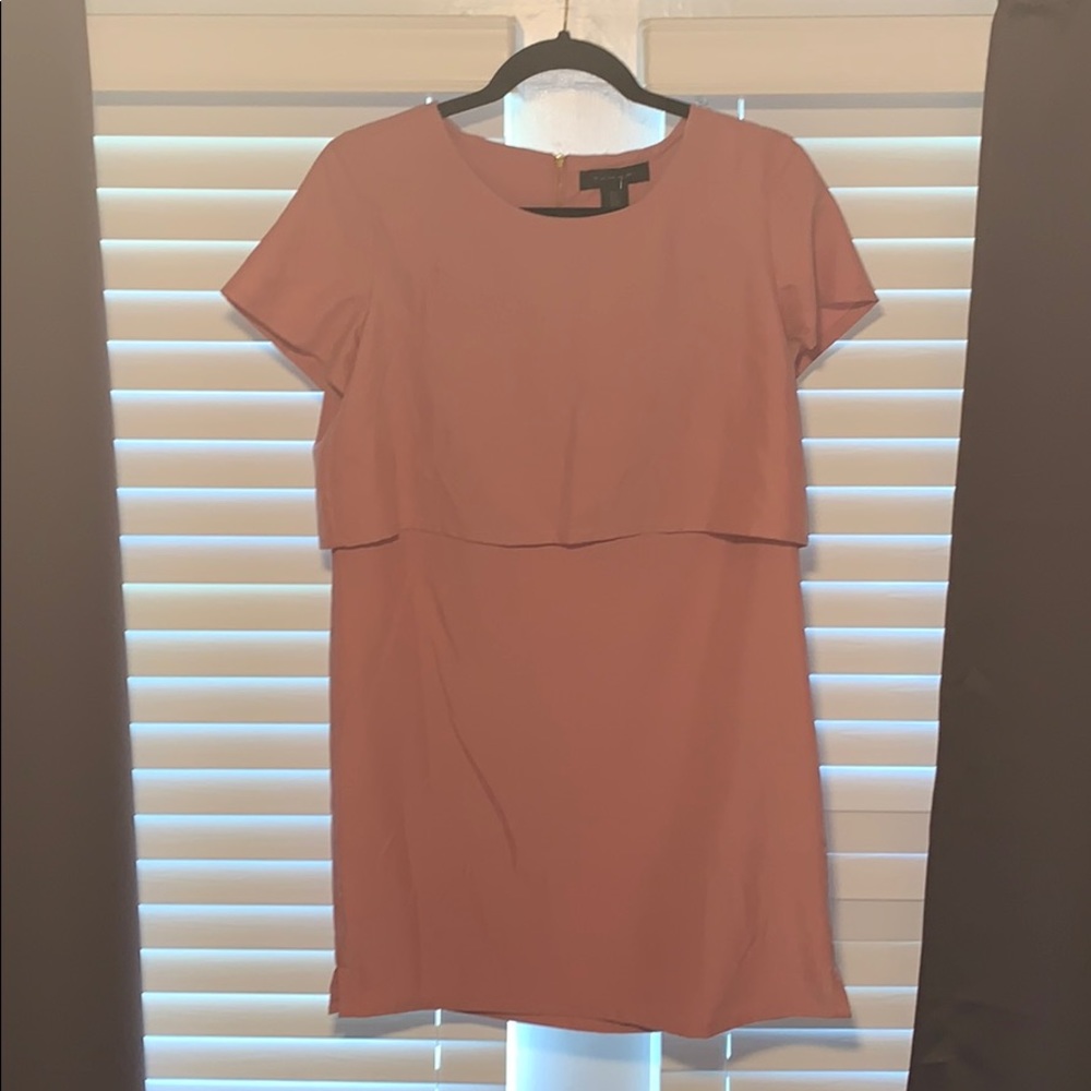 Layered Pink Short Sleeve Dress
